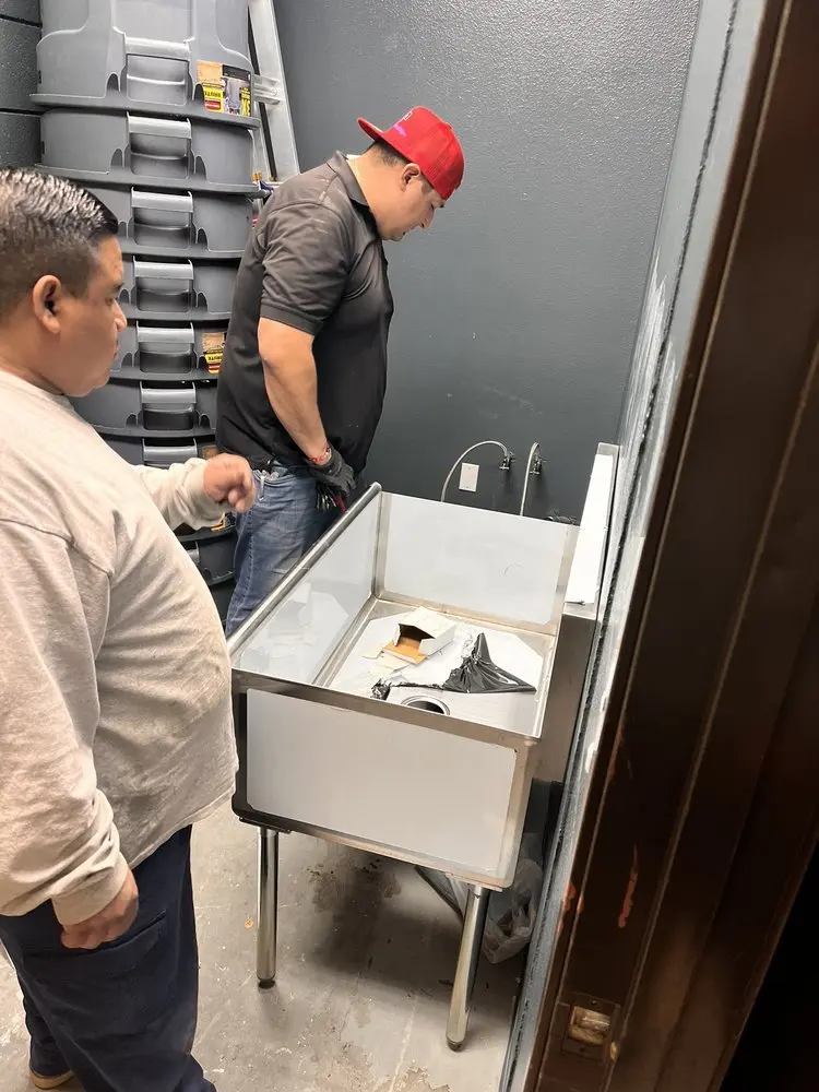 Commercial plumbing and sink installation in Gray