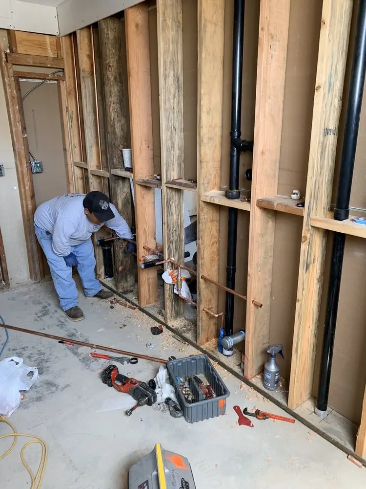 Commercial rough-in plumbing for Gas Line Repair in Gray